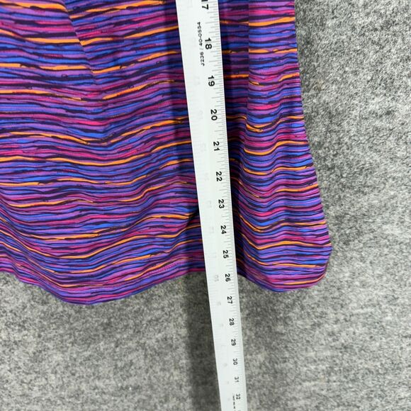 Rei Activewear Tank Women 8 Blue Striped Sleeveless Racerback V-Neck Lined - Picture 4 of 6